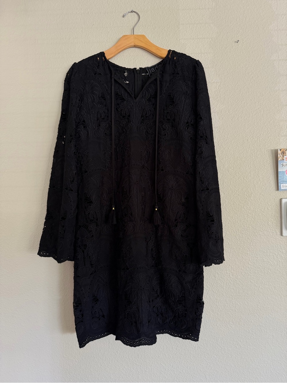 Johnny Was Tamerlane Mini Dress Margo’s Paradise Lace Black Size Small NWT